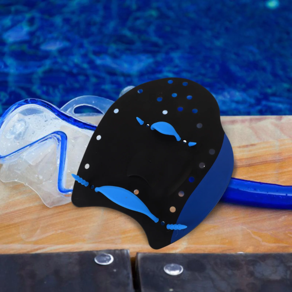 1 Pair Swim Paddle Hand Paddles for Trainng (Blue) - Image 4