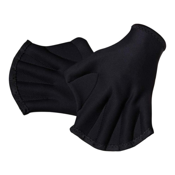 1 Pair Of Water Gloves With Webbed Fingers - Black