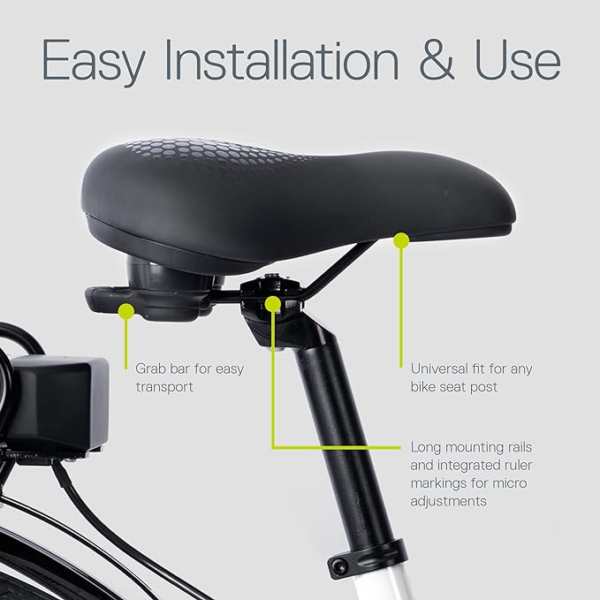 Black - Easy to Mount - Dual Shock Suspension for A Comfortable Ride - Universal Fit - Image 2