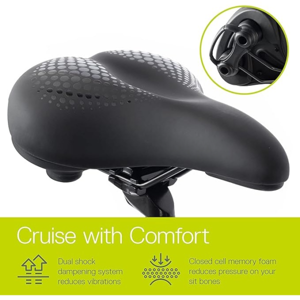Black - Easy to Mount - Dual Shock Suspension for A Comfortable Ride - Universal Fit - Image 3