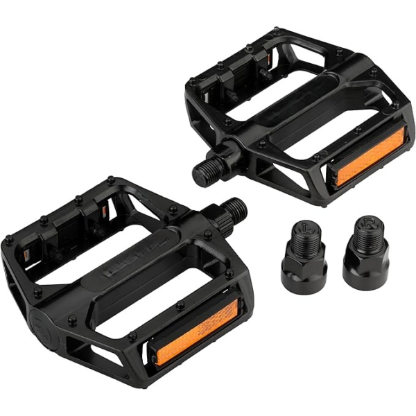 Adult Mountain Bike Pedals, 1/2" and 9/16" Adapters