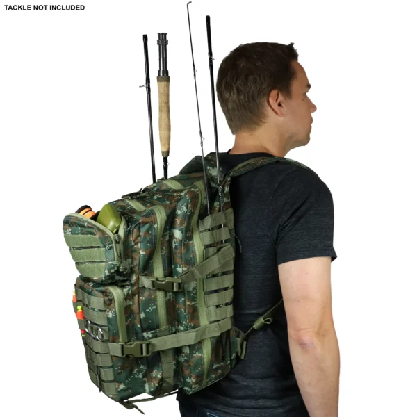 Fishing Backpack Tackle And Rod Storage - Color Camo - Image 3