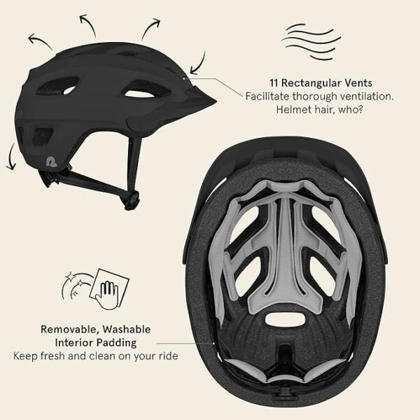 Lennon Bike Helmet with LED Safety Light Adjustable Dial - Image 3