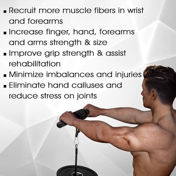 Wrist and Forearm Blaster - Wrist Roller & Forearm Roller for Training - Image 3