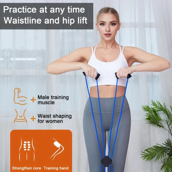 Pilates Resistance Band With 4 Loop Grips - Image 2